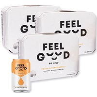 Feel Good Peach and Passionfruit Drink, 330ml, Pack of 12 - 3 for 2