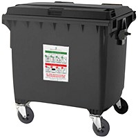 1100L Lockable Wheeled Bin/Hopper Stores up to 30 Sacks