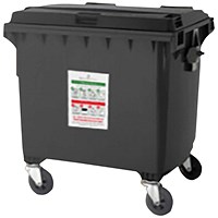 660L Lockable Wheeled Bin/Hopper Stores up to 18 Sacks