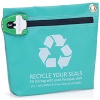Versapak Security Seal Recycle Scheme Bag, Small 220x180x50mm, Green