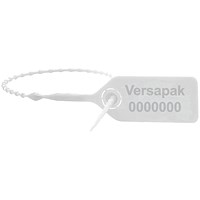 Versapak Versalite Plastic Security Seal, White, Pack of 1000