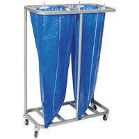 GoSecure Double Sackholder Trolley - Silver GoSecure Double Sackholder Trolley - Silver