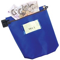Go Secure High Security Cash Bag, 267x267x50mm, Blue