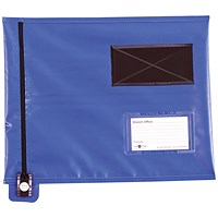 GoSecure Flat Mailing Pouch, 286x336mm, Blue