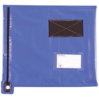 GoSecure Flat Mailing Pouch, 355x381mm, Blue