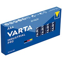 Varta Industrial Pro AAA Alkaline Batteries, Pack of 10