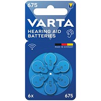 Varta Hearing Aid Batteries 675 (Pack of 6)
