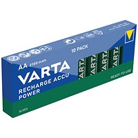 Varta AA Rechargeable Batteries, Pack of 10 Varta AA Rechargeable Batteries, Pack of 10