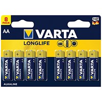 Varta Longlife AA Battery (Pack of 8)