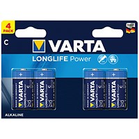 Varta Longlife Power C Battery (Pack of 4)