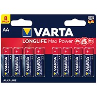 Varta Longlife Max Power AA Battery (Pack of 8)