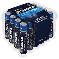 Varta Longlife Power AAA Alkaline Batteries, Pack of 24