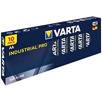 Varta Industrial Pro AA Alkaline Batteries, Pack of 10