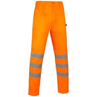 Beeswift Vital Rail Spec Hi-Vis Trousers, Orange, 46R Beeswift Vital Rail Spec Hi-Vis Trousers, Orange, 46R
