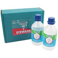 Wallace Cameron Eyewash, Sterile Water Bottles for Eye Care Dispensers, 500ml, Pack of 2