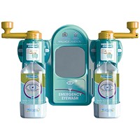 Wallace Cameron Small Eyewash Station, Standard Mirror, 2x Eyewash Bottle