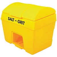Winter Salt and Grit Bin With Hopper Feed 400 Litre Yellow