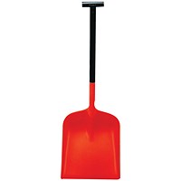 Orange Snowburner Large Blade T-Grip Snow Shovel