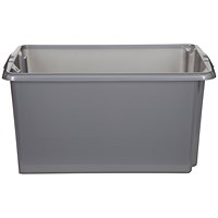 Stack And Store 14 Litre Small Silver Storage Box