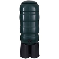 Whitefurze 100 Litre Space Saving Water Butt, Green