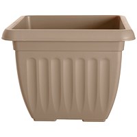 Whitefurze 40cm Athens Square Planter, Taupe