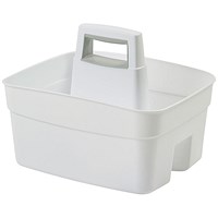 Whitefurze Craft Caddy With Handle White