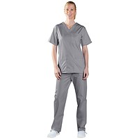 434NPH Unisex Smart Scrub Top, Storm Grey, Size 2XL