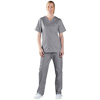 434NPH Unisex Smart Scrub Top, Storm Grey, Size 3XL