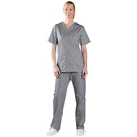 434NPH Unisex Smart Scrub Top, Storm Grey, Size XL