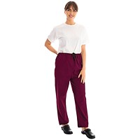 434TR Unisex Smart Scrub Trousers, Maroon, Size Small