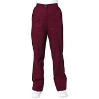 Work in Style Anne Female Nursing Trousers, Maroon, Size 34 Inch