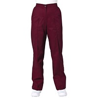 Work in Style Anne Female Nursing Trousers, Maroon, Size 42 Inch