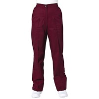 Work in Style Anne Female Nursing Trousers, Maroon, Size 50 Inch