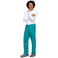 Cherokee 4100 Tall Leg Scrub Trousers, Teal, 2XL, Tall Leg