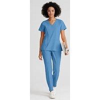 Barco One Racer Scrub Top, Ceil Blue, Medium