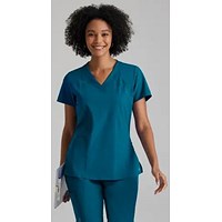 Barco One Racer Scrub Top, Bahama Blue, 2XL