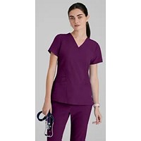 Barco One Pulse Scrub Top, Wine Red, XL