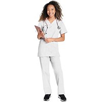 Cherokee Originals Unisex Medical Scrub Set, White, 4XL