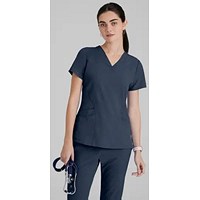 Barco One Pulse Scrub Top, Steel Grey, XL