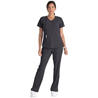 Skechers SK101 Breeze Female Scrub Top, Pewter, Size XS