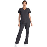 Skechers SK101 Breeze Female Scrub Top, Pewter, Size 3XL