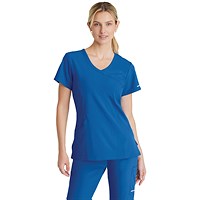 Skechers Female V Neck Scrub Top, Royal Blue, XS