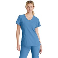 Skechers Female V Neck Scrub Top, Ceil Blue, XS