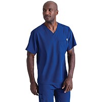 Skechers Unisex V Neck Scrub Top, Navy, XS