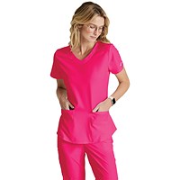 Skechers SK101 Breeze Female Scrub Top, Vibrance Pink, Size 5XL