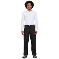 Cherokee 4100 Tall Leg Scrub Trousers, Black, 3XL, Short Leg