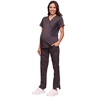 Cherokee Revolution WWE688 Maternity Top, Pewter, Size XL