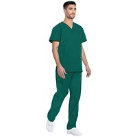 Dickies DKP520C Unisex Scrub Set Top and Trousers, Hunter Green, Size Small