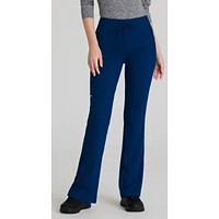 Skechers Slip-ins Glide Knit Flare Scrub Trousers, Navy Blue, Medium, Short Leg
