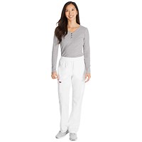 Dickies Signature Tapered Leg Scrub Pants, White, 2XS